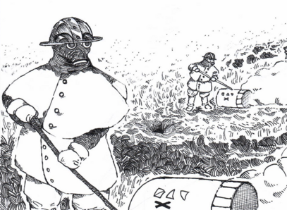 Bildausschnitt: Weichselbaum, Anton: Schutt. Graphic Novel, ABA 2025/26, Borg 3, Wien. Grafik_Zeichnung_Illustration_Graphic_Novel_Weichselbaum